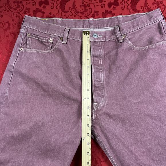 Levis 501 XX Jeans Mens 40x32(36x29.5") Pink Denim Straight Button‎ FlyVintage - Picture 7 of 10